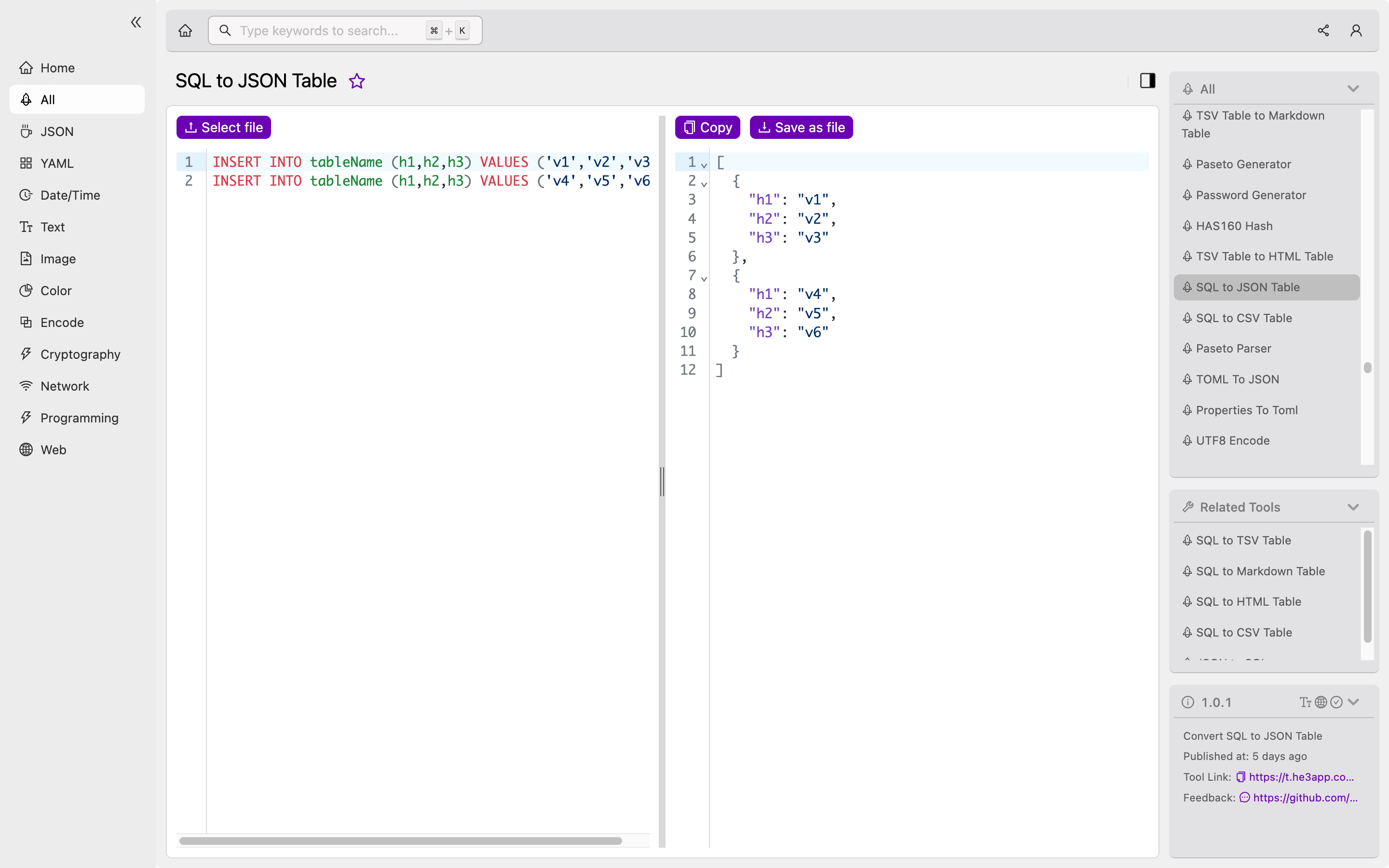 Understanding Sql To Json Table Conversion